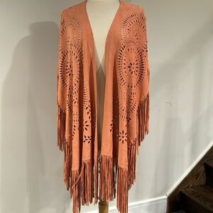 Chicos Gingered Peach Ruana Wrap